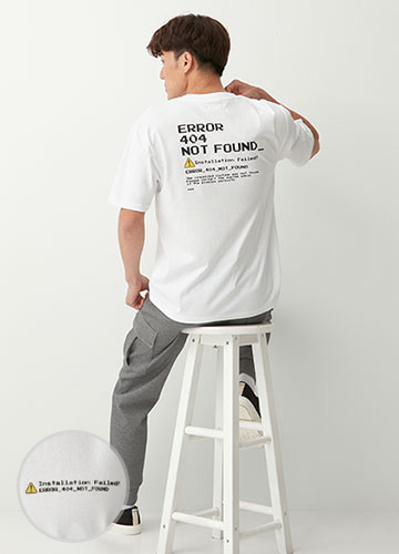 404:NOT_FOUND印花T恤
