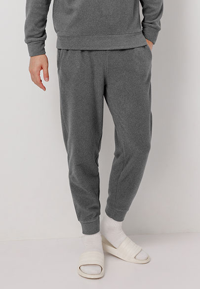 FLEECE素色家居束口褲