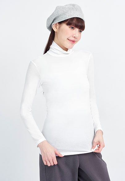 素色高領發熱衣