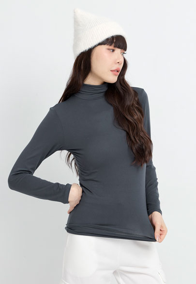 家居高領舒適磨毛上衣