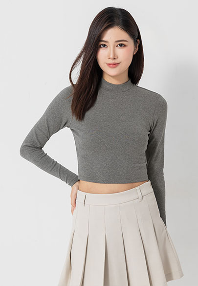 小立領短版上衣