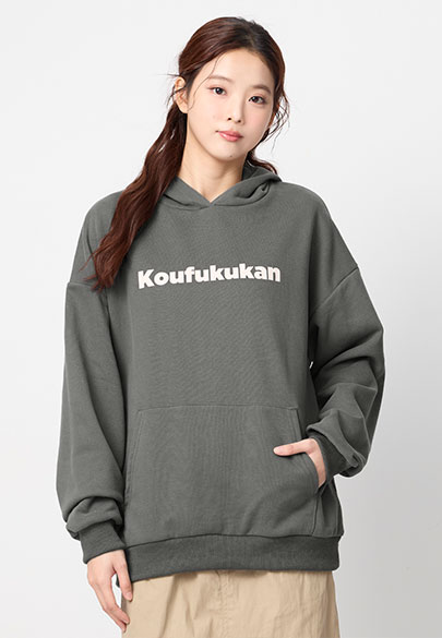 基本寬鬆印字連帽T