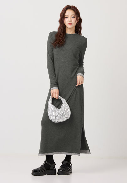 假兩件直筒洋裝