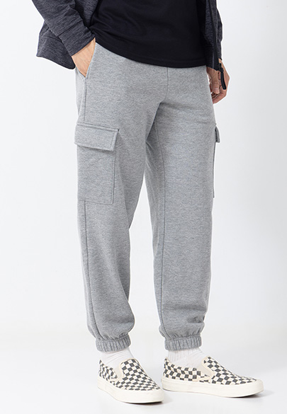 刷毛工裝縮口褲