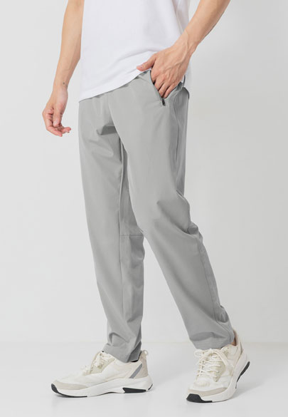 路跑拉鍊口袋長褲