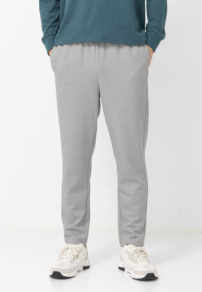 空氣層素色平口長褲