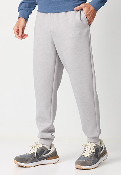 空氣層鬆緊綁帶束口褲