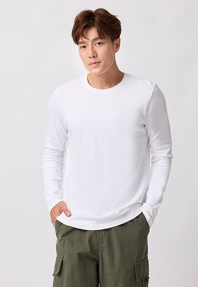 雙面布基本圓領T恤