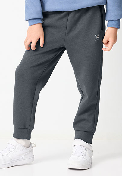 童空氣層口袋拉鍊印花長褲