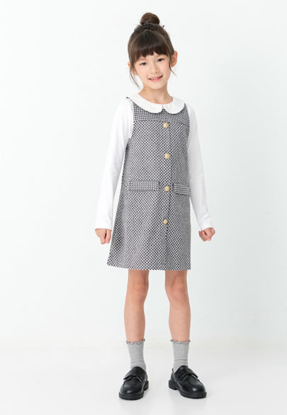 童緹花背心裙洋裝