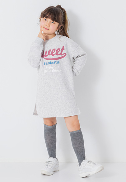 童直筒刷毛洋裝