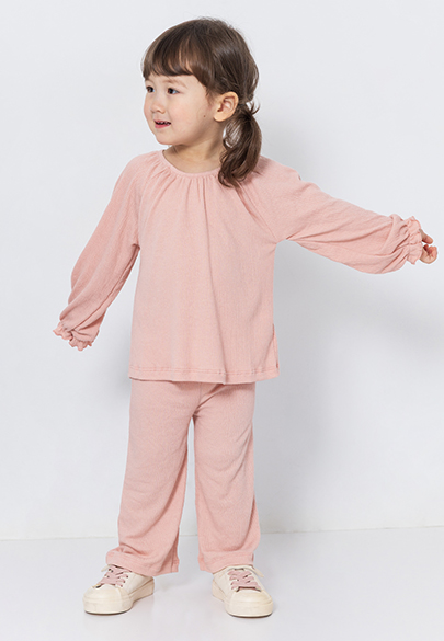 BABY皺皺布拉克蘭袖寬鬆上衣