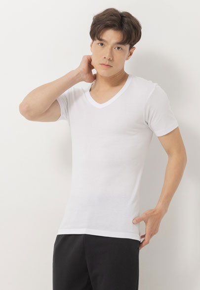 V領家居側邊無縫T恤